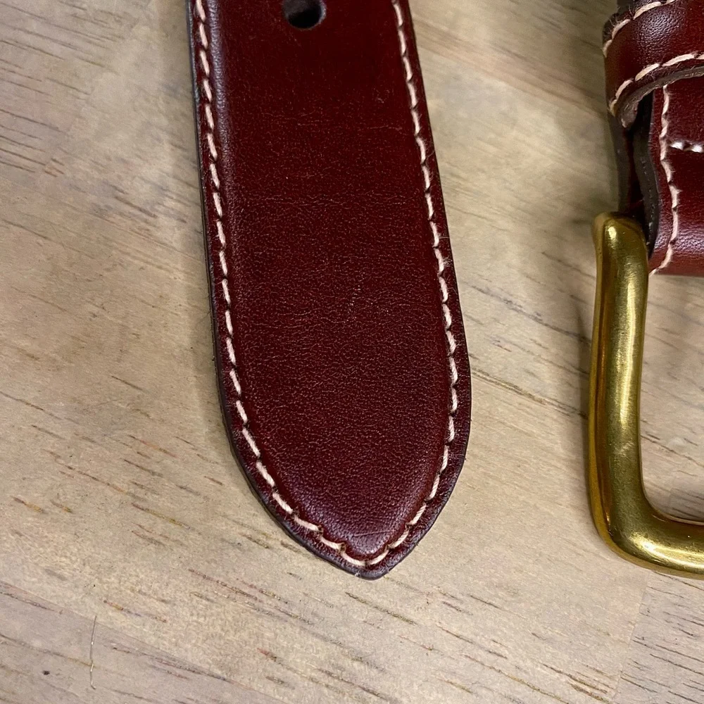 LL Bean Comfort Waist Belt‎ Men Black & Maroon Size 42